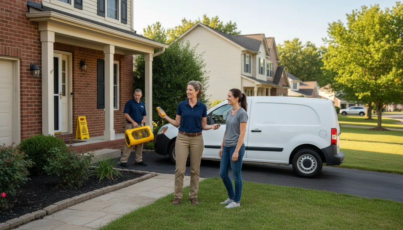 Residential water damage restoration in Marengo, IL